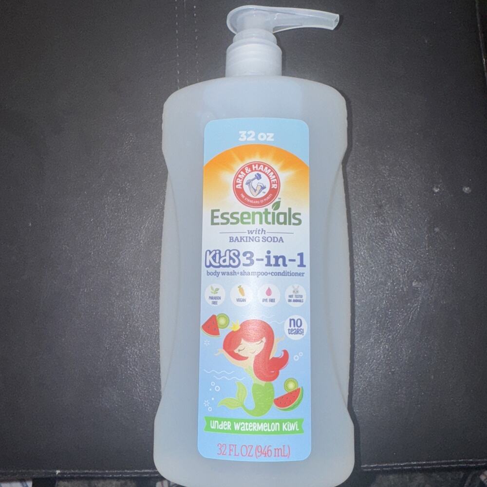 Arm & Hammer 3 in 1 Shampoo Body Wash Conditioner Kids Watermelon Kiwi 32oz